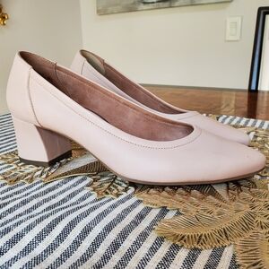 Paul Green Nude Block Heel Pumps